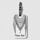 Étiquette À Bagage Keffiyeh Écharpe palestinienne tissu traditionnel (Devant Vertical)