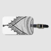 Étiquette À Bagage Keffiyeh Écharpe palestinienne tissu traditionnel (Devant Horizontal)