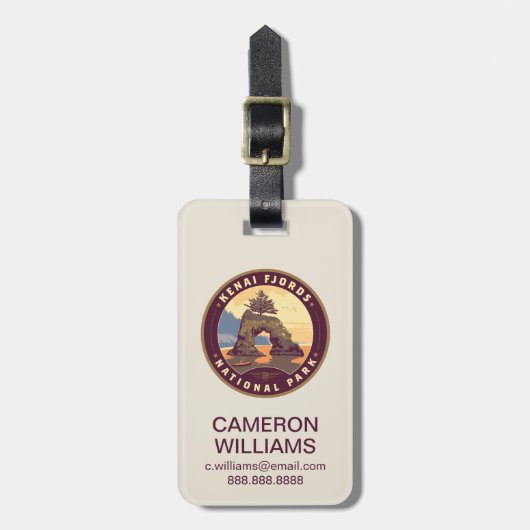 Étiquette À Bagage Kenai Fjords National Parks (Devant Vertical)