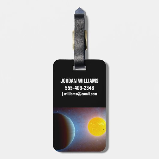 Étiquette À Bagage Kepler-10 Star System. (Dos Vertical)