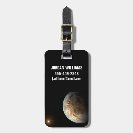 Étiquette À Bagage Kepler-186f Orbitant Une Étoile Éloignée. (Devant Vertical)