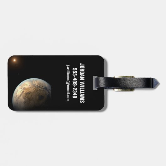 Étiquette À Bagage Kepler-186f Orbitant Une Étoile Éloignée. (Dos horizontal)