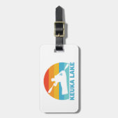 Étiquette À Bagage Keuka Lake New York Kayak (Devant Vertical)