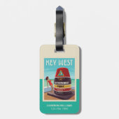 Étiquette À Bagage Key West | Floride (Dos Vertical)