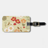 Étiquette À Bagage Kimono japonais Floral Art Motif (Devant horizontal)