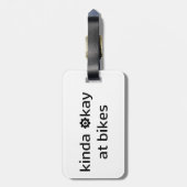 Étiquette À Bagage Kinda OK Pour Les Vélos (Dos Vertical)