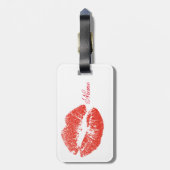 Étiquette À Bagage Kissing Red lips (Dos Vertical)