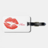 Étiquette À Bagage Kissing Red lips (Dos horizontal)