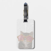 Étiquette À Bagage Kitten dans les lunettes de soleil étoilées (Dos Vertical)