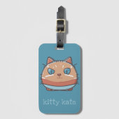 Étiquette À Bagage Kitty Chat Faced (Devant Vertical)