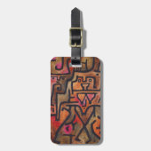 Étiquette À Bagage Klee Expressionniste Forêt Abstraite Art Moderne (Devant Vertical)