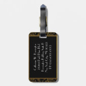 Étiquette À Bagage Klysworth Eva Elegant Monogramme (Dos Vertical)