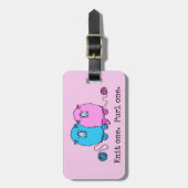 Étiquette À Bagage Knit one, purl one. Mignons moutons. Personnalisé (Devant Vertical)