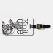 Étiquette À Bagage Knit un art de griffonnage (Devant horizontal)