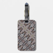 Étiquette À Bagage Knotty Cement Ikat (Dos Vertical)