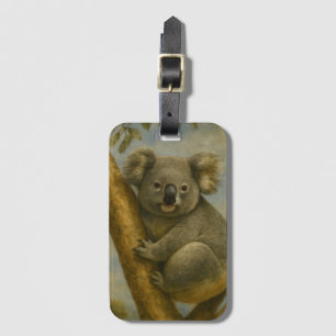 Étiquette À Bagage Koala à la lumière calme