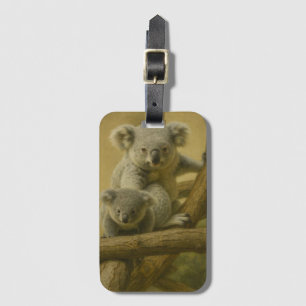 Étiquette À Bagage Koala Companions - Tender Wildlife Art Print