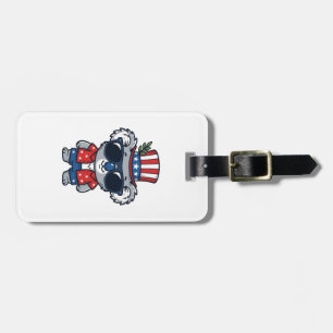 Étiquette À Bagage Koala patriotique art vectoriel de style vintage_1