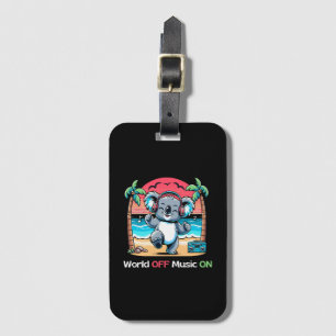 Étiquette À Bagage Koala vibre sur la plage