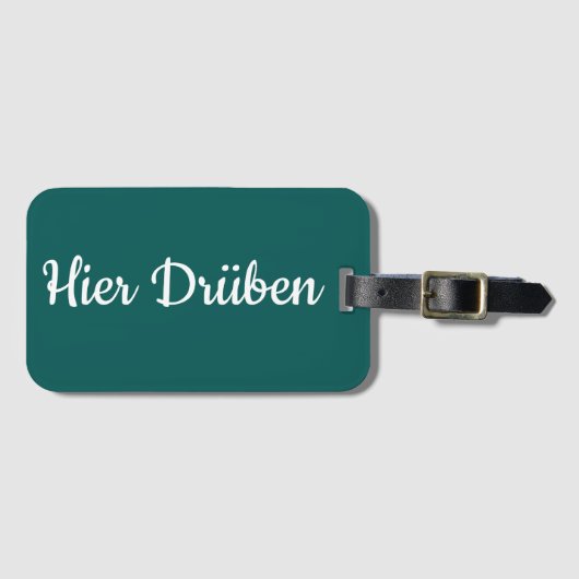 Étiquette À Bagage Koffanhänger - Hier Drüben (Devant Horizontal)