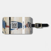 Étiquette À Bagage Kroyer - Petite fille sur Skagen Beach - Code QR (Devant horizontal)