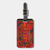 Étiquette À Bagage Kuna Iguana Mola (Devant Vertical)