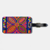 Étiquette À Bagage Kuna Indian Mola Flora (Dos horizontal)