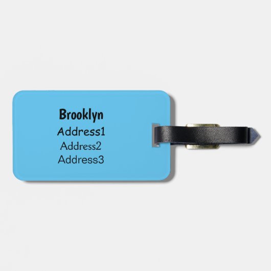 Étiquette À Bagage Kung Fu giraffe (Dos horizontal)