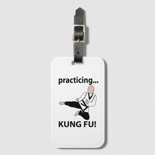 Étiquette À Bagage Kung Fu pratique Kung Fu (Devant Vertical)
