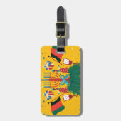 Étiquette À Bagage Kwanzaa jaune (Devant Vertical)