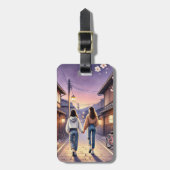 Étiquette À Bagage Kyoto Dusk Girfriends (Devant Vertical)