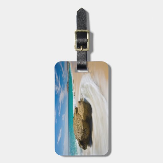 Étiquette À Bagage La Balade En Océan Se Déroule Sur La Plage (Devant Vertical)