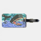 Étiquette À Bagage La Biblique Jonah et la Scène de l'Océan Baleine (Dos horizontal)