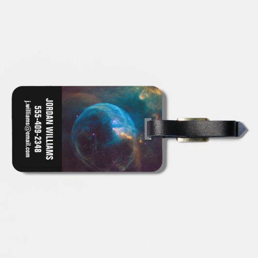 Étiquette À Bagage La bulle Nebula, Ngc 7635. (Dos horizontal)