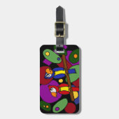 Étiquette À Bagage La BV Parrots l'étiquette de bagage d'art abstrait (Devant Vertical)