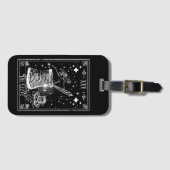 Étiquette À Bagage La carte de tarot café turc Cezve (Devant Horizontal)