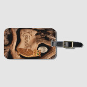 Étiquette À Bagage La Chouette au clair de lune de Kenneth (Devant Horizontal)