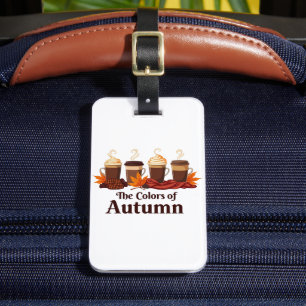 Étiquette À Bagage La couleur de l'automne Citrouille Spice Coffee Au