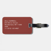 Étiquette À Bagage La Dame et l'Unicorne, À mon seul désir (Dos horizontal)