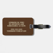 Étiquette À Bagage La Dernière soupe de Léonard de Vinci (Dos horizontal)