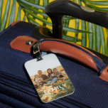 Étiquette À Bagage La famille est pour toujours une photo personnalis<br><div class="desc">Balise de bagage photo personnalisée pour toujours</div>