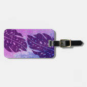 Étiquette À Bagage La feuille hawaïenne de Maikai Monstera teignent (Devant horizontal)