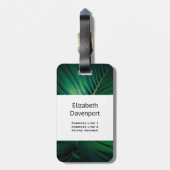 Étiquette À Bagage La Feuille verte Forêt tropicale Nature Photo (Dos Vertical)