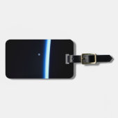 Étiquette À Bagage La fine ligne de l'atmosphère terrestre et une lun (Devant horizontal)