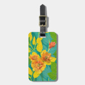 Étiquette À Bagage La flamme d'or sur le foie vert (Devant Vertical)