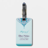 Étiquette À Bagage La fleur ouvrent l'étiquette personnalisable de (Dos Vertical)