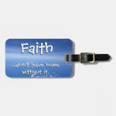 Étiquette À Bagage La foi ne quitte pas la maison sans elle (Devant horizontal)