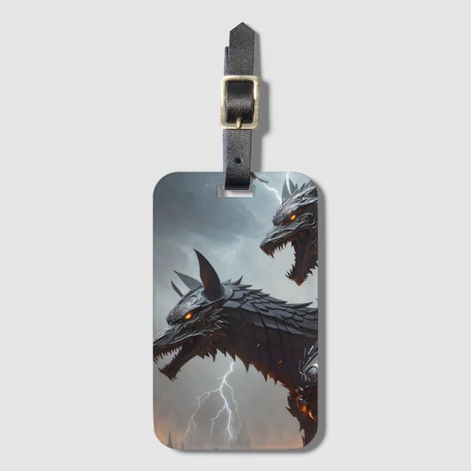 Étiquette À Bagage La foudre Cyborg Wolves (Devant Vertical)