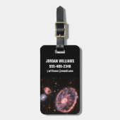 Étiquette À Bagage La Galaxie Cartwheel Et Ses Galaxies Compagnons. (Devant Vertical)