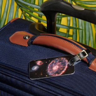 Étiquette À Bagage La Galaxie Cartwheel Et Ses Galaxies Compagnons.